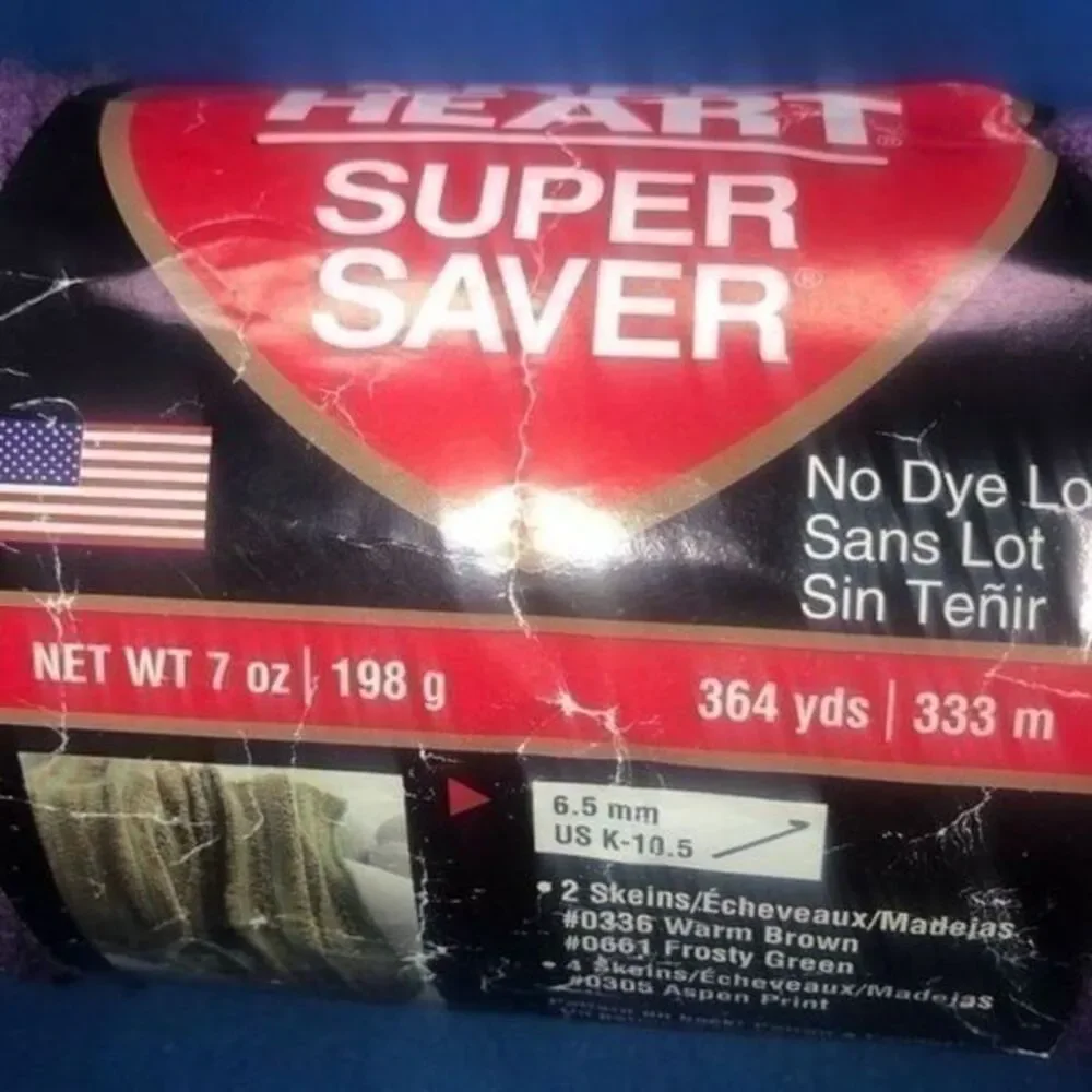 Red Heart Super Saver Medium Purple Yarn 4M Yards 0528 Acrylic vintage
